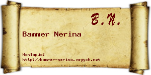 Bammer Nerina névjegykártya
